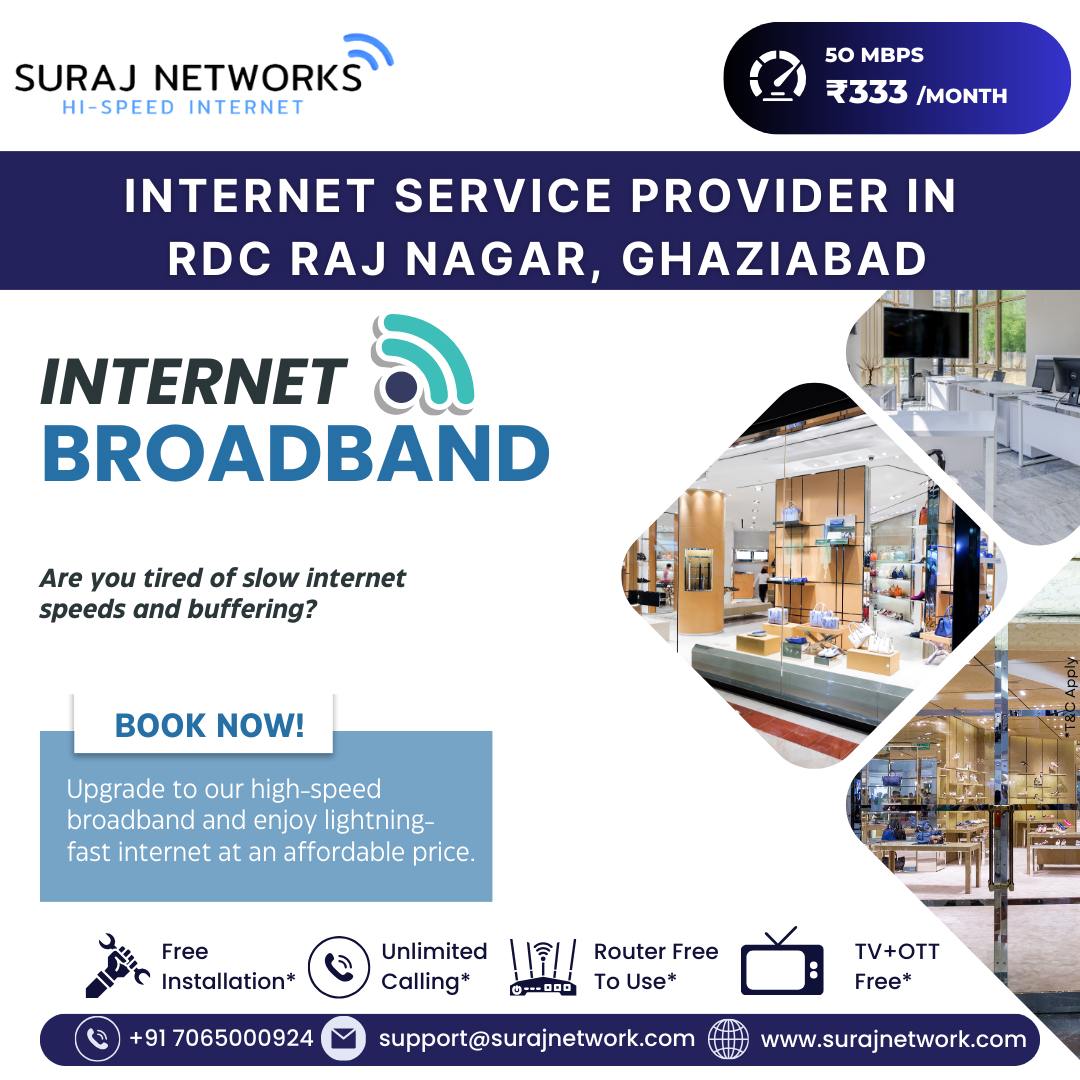 Suraj Networks providing business internet and leased lines in RDC Ghaziabad